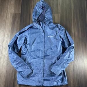 Columbia Women's Full Zip Windbreaker Rain Jacket Size XS Blue